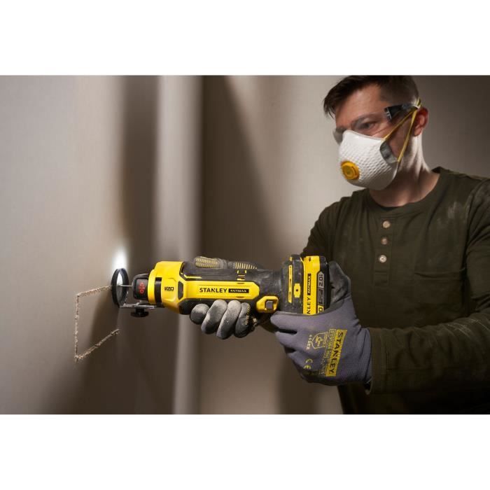 Plasterboard Milling Machine - STANLEY - SFMCE200B-XJ - 18V - 26000 rpm - LED, Drill Bits Included
