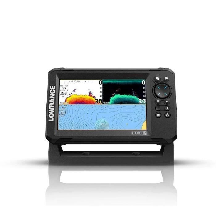 GPS Fishfinder Combo - LOWRANCE - Eagle 7 - 50/200 HDI Transducer - IPS Screen - FishReveal