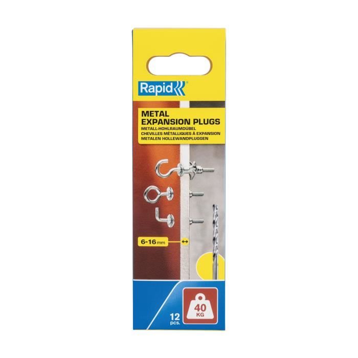 Expansion plugs - Rapid - 5001557 - Metallic - Ø11x37 - Pack of 12 pcs