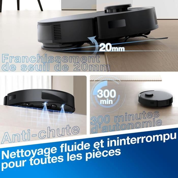 ECOVACS Deebot N20 Pro PLUS - 8000Pa Robot Vacuum Cleaner with Automatic Dust Collection - 45 Days of Autonomous Cleaning