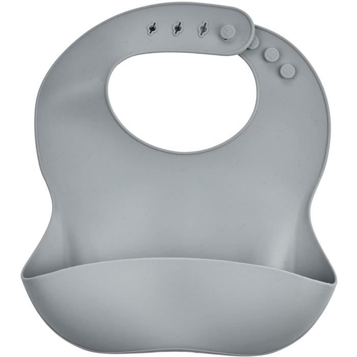 SET OF 2 SILICONE BIBS 1 CACTUS GREEN + 1 GREY