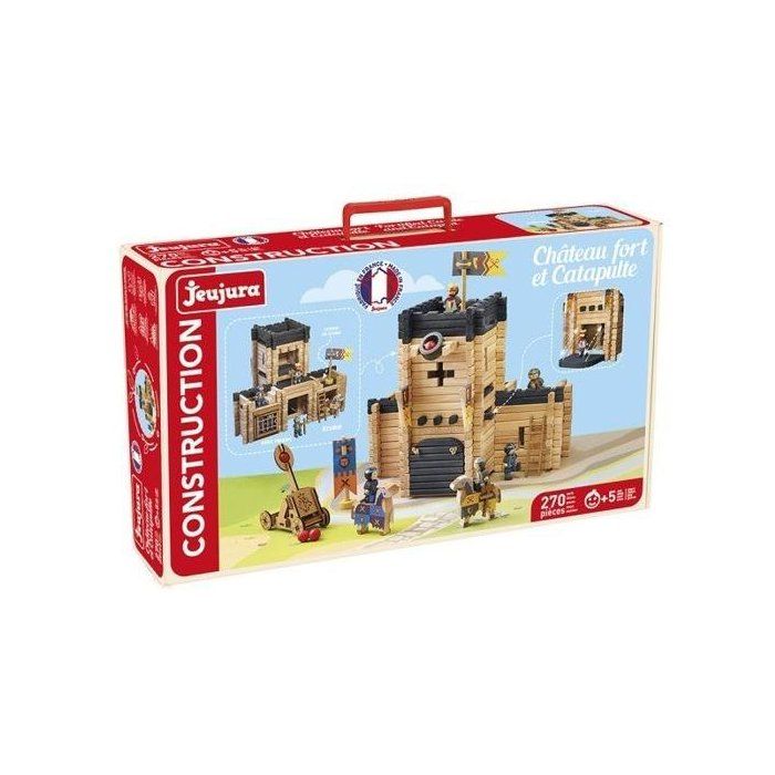 Construction game - Jeujura - 8028 - Castle - Catapult - 270 wooden pieces