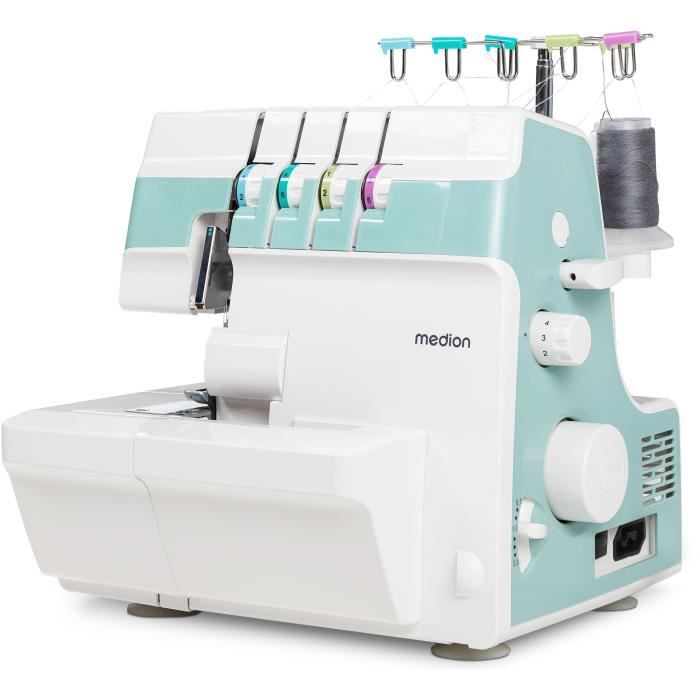 Overlocker - MEDION - SO 90 - 91W - Needle type 11, 14, 16 - 1200 rpm - LED - Turquoise