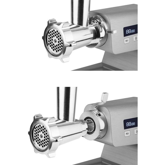 CATLER MG 800 Electric Meat Grinder - Homemade Sausages - Kubbe - LCD Screen - 3 Grinding Discs - Stainless Steel