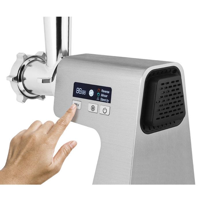 CATLER MG 800 Electric Meat Grinder - Homemade Sausages - Kubbe - LCD Screen - 3 Grinding Discs - Stainless Steel