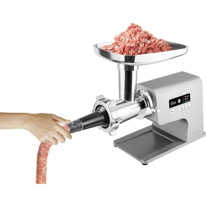 CATLER MG 800 Electric Meat Grinder - Homemade Sausages - Kubbe - LCD Screen - 3 Grinding Discs - Stainless Steel
