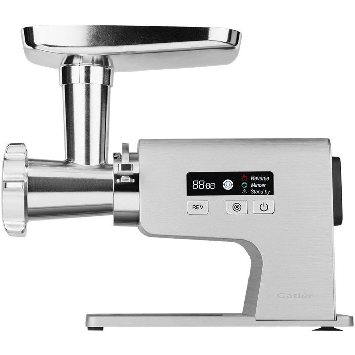CATLER MG 800 Electric Meat Grinder - Homemade Sausages - Kubbe - LCD Screen - 3 Grinding Discs - Stainless Steel