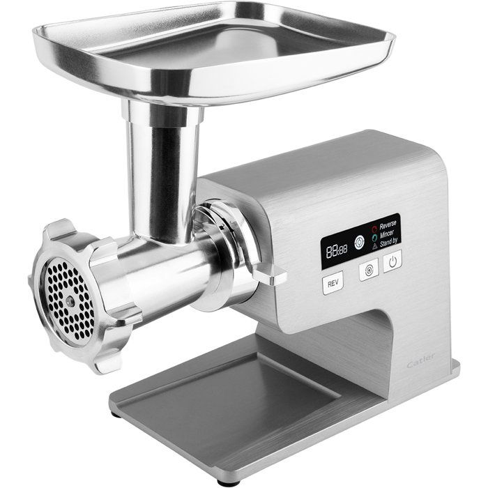 CATLER MG 800 Electric Meat Grinder - Homemade Sausages - Kubbe - LCD Screen - 3 Grinding Discs - Stainless Steel