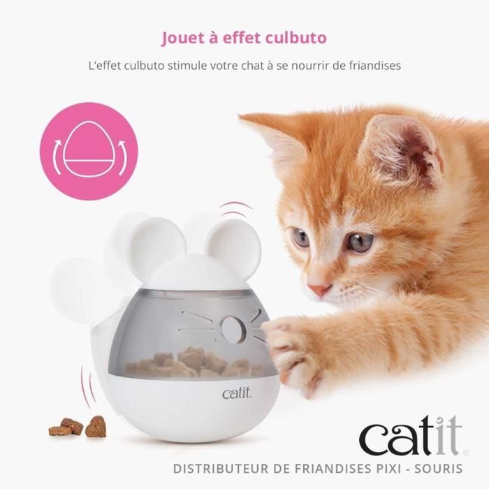 Cat Treat Dispenser - CATIT - PIXI - Mouse Ears Design - White