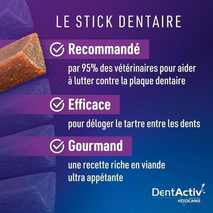 DentActiv - 10 Sticks - VETOCANIS - Beef Oral Hygiene for Cats