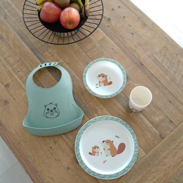 My first microwave meal set - THERMOBABY - Castor - Plate, bowl, cup