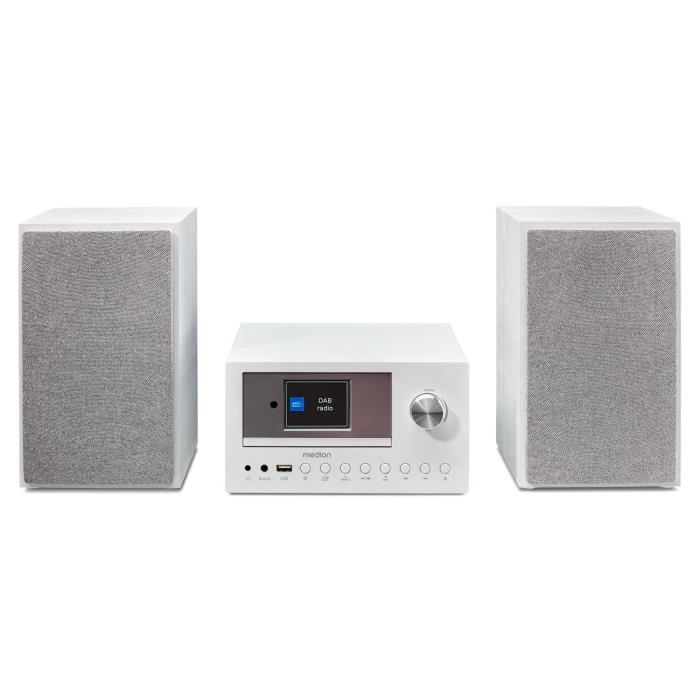 Mini Hi-Fi System - MEDION - DAB/FM Internet Radio - CD Player - 2x15W RMS - White