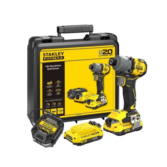 Impact Driver - STANLEY - SFMCF830D2K-QW - 203 Nm - 18V - 2 x 2 Ah Batteries