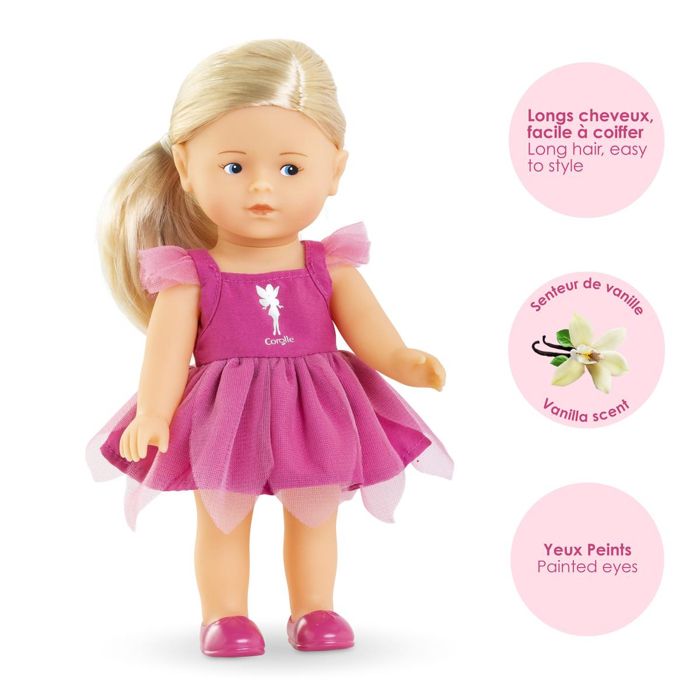 Mini Corolline Box Set - Corolle - Rosy Fée - Vinyl Doll - Fairy Dress - Butterfly Wings