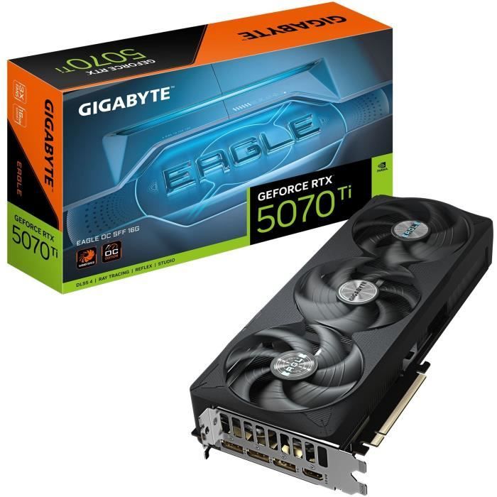 Graphics Card - GIGABYTE - GeForce RTX 5070 Ti EAGLE OC SFF 16G - GDDR7 - 7680x4320 - PCI-E 5.0