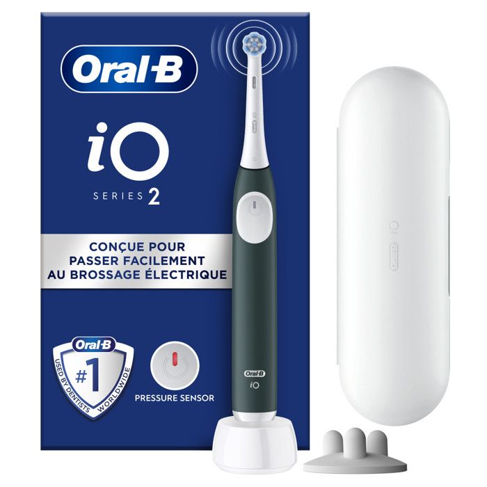 Electric Toothbrush - ORAL B - iO2 Series - Forest Green + Travel Case