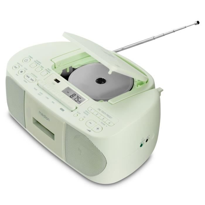 Radio CD K7 - MEDION - FM - 2x3W RMS - Vert