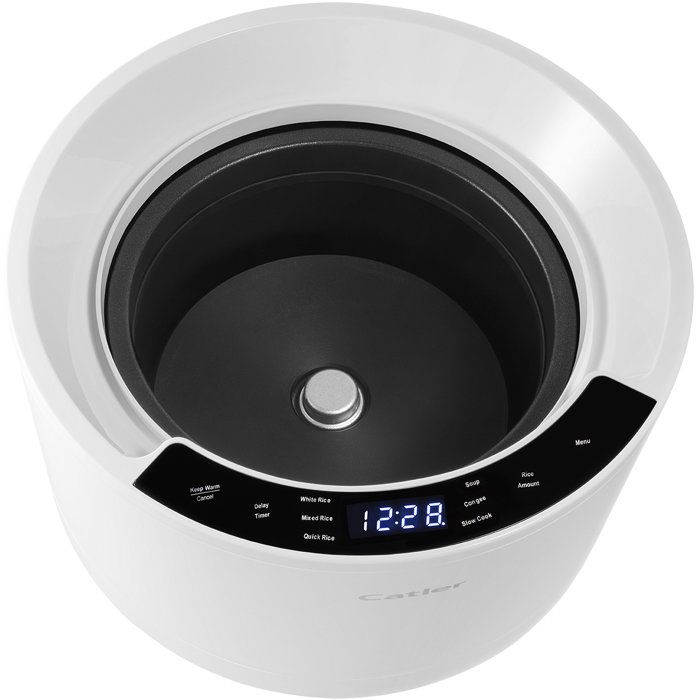 CATLER CR 600 Multifunction Electric Rice Cooker - Ceramic Inner Pot - 6 Automatic Programs - Soup - White