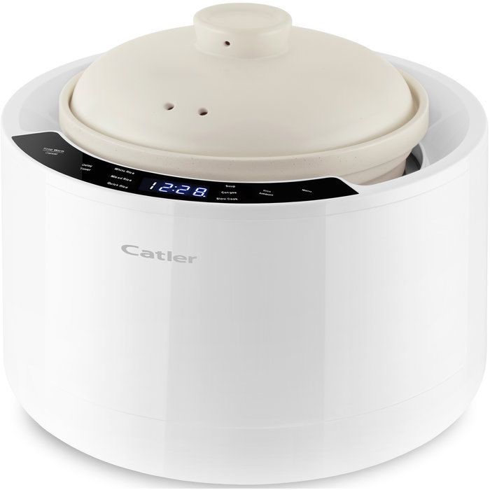 CATLER CR 600 Multifunction Electric Rice Cooker - Ceramic Inner Pot - 6 Automatic Programs - Soup - White