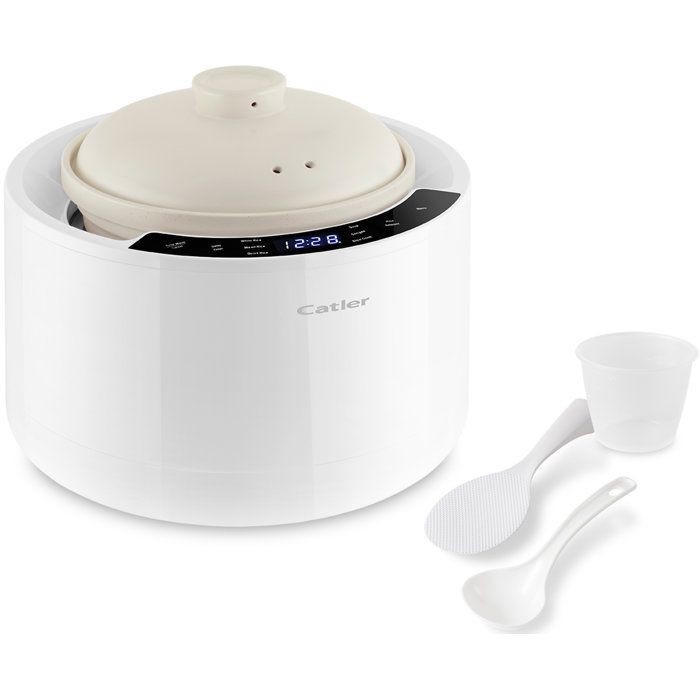 CATLER CR 600 Multifunction Electric Rice Cooker - Ceramic Inner Pot - 6 Automatic Programs - Soup - White
