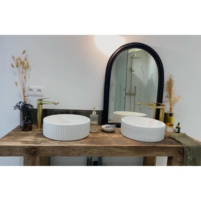 Edouard Rousseau - GLOSS HIGH Basin Mixer Tap - Brushed Brass