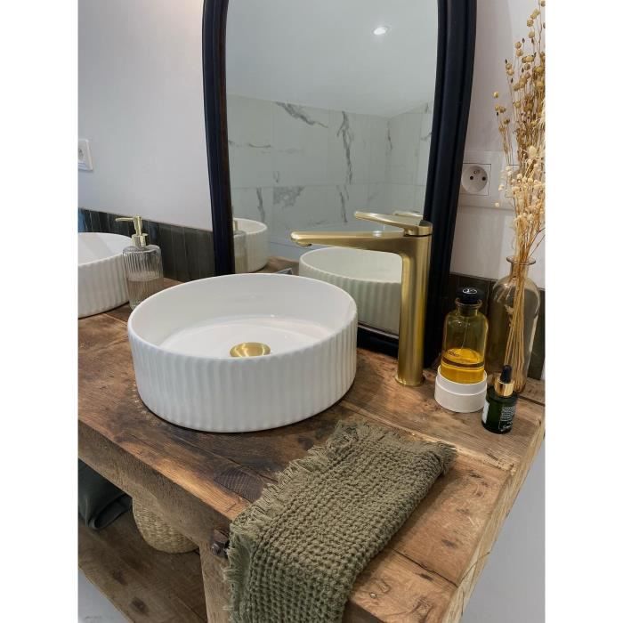 Edouard Rousseau - GLOSS HIGH Basin Mixer Tap - Brushed Brass