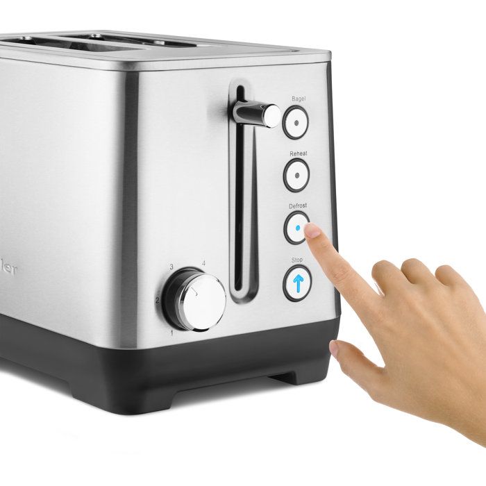 CATLER TS 4013 2-slot toaster - Bagel function - Defrost - Reheat - Brushed stainless steel finish that resists fingerprints
