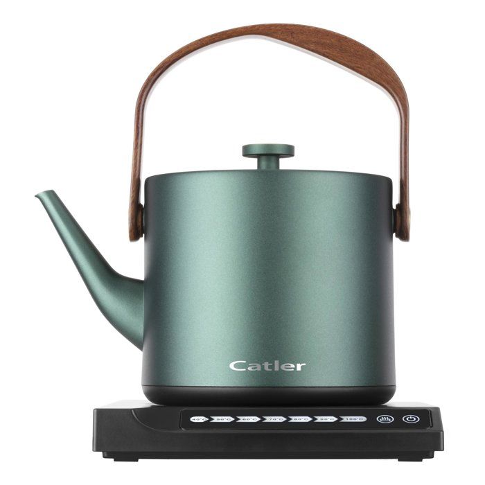 CATLER BM 502 Anna Electric Kettle with Adjustable Temperature - Stainless Steel Bowl - For Tea and Herbal Infusions - STRIX Heating Element - Green