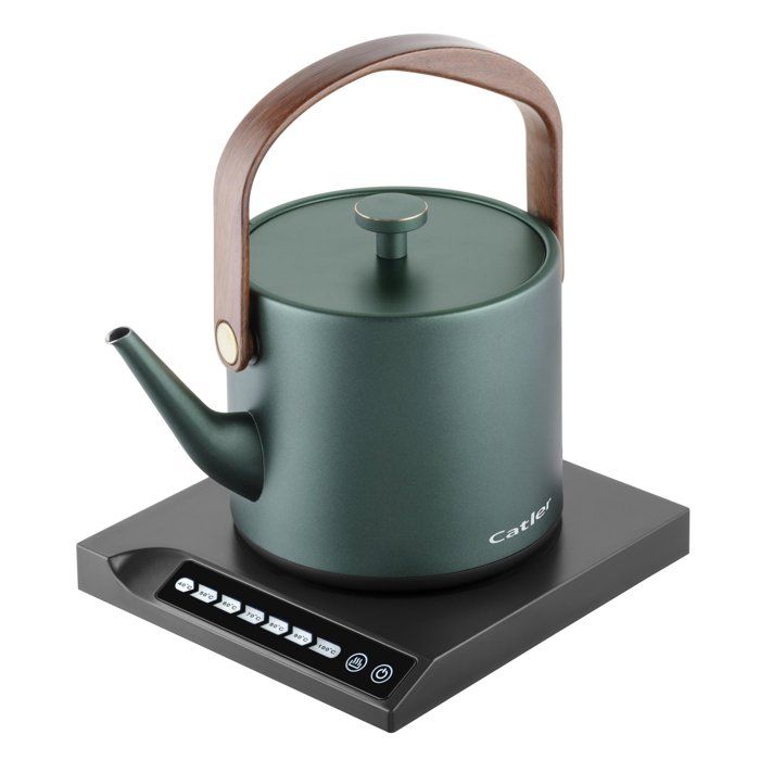 CATLER BM 502 Anna Electric Kettle with Adjustable Temperature - Stainless Steel Bowl - For Tea and Herbal Infusions - STRIX Heating Element - Green
