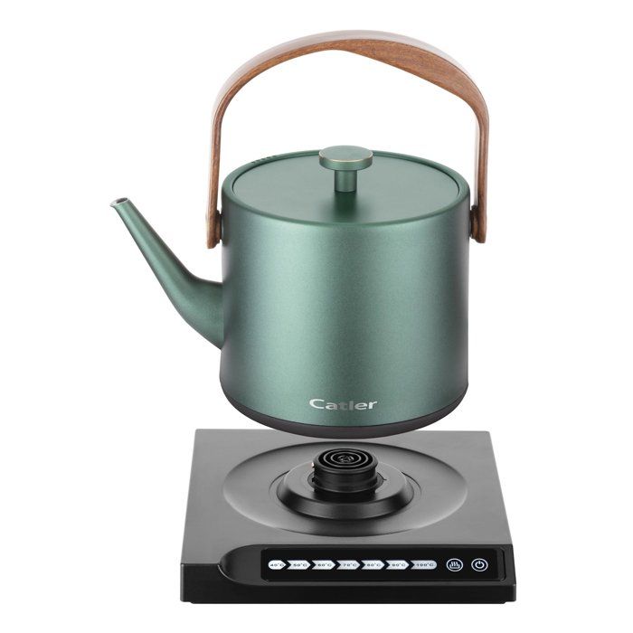 CATLER BM 502 Anna Electric Kettle with Adjustable Temperature - Stainless Steel Bowl - For Tea and Herbal Infusions - STRIX Heating Element - Green