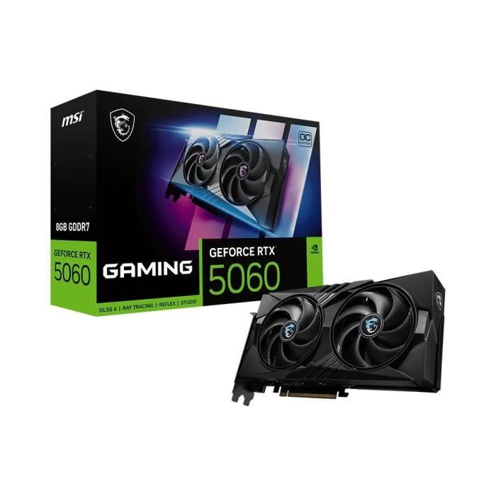 Graphics Card - MSI - GeForce RTX 5060 GAMING OC 8G - 8 GB GDDR6 - WINDFORCE cooling system with triple fans