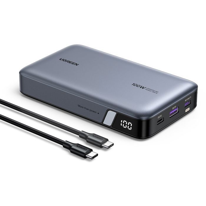 Portable Charger - UGREEN - 20,000 mAh - 100W - Version 2 - Gray