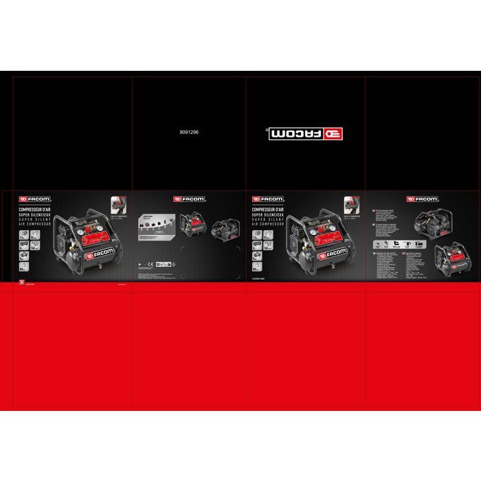 Air Compressor - Horizontal - Facom - Quiet - 6 L - 1.6 HP - Quiet