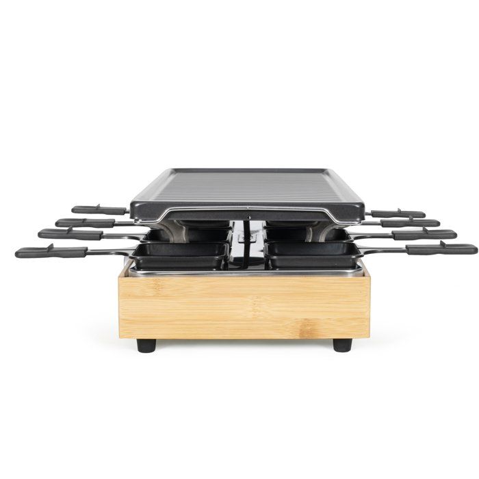 Raclette machine - LIVOO - DOC336 - serves 8 - grill - bamboo