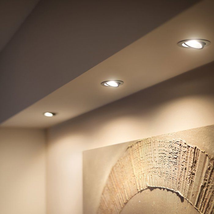 LED Recessed Spotlight - PHILIPS HUE - Milliskin - 3-Pack - White - GU10