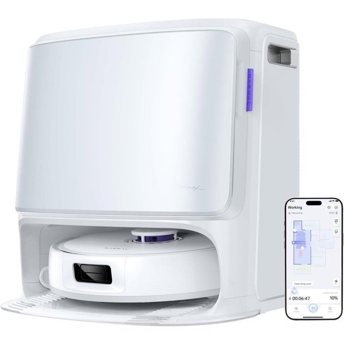 NARWAL Freo Z10 - Robot Vacuum and Mop with Anti-Tangle System - 15,000 Pa - Autonomous Base - Cleans at 75°C