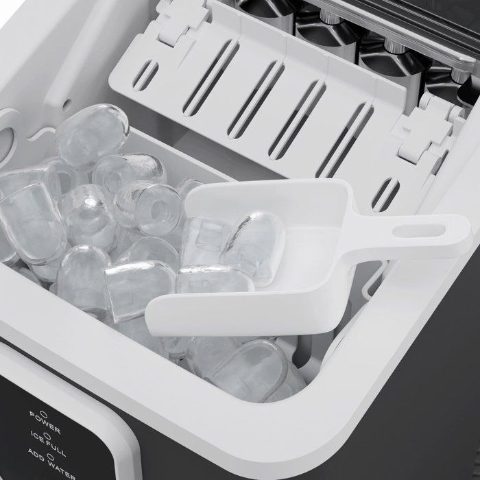 HKoeNIG Ice Maker - KUB12 - Up to 12 kg of ice per day - 6 to 13 minutes per batch - 120 W - Black