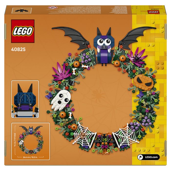 LEGO Halloween Building Set - 40825 - Decorative Wreath, Bats, Pumpkins, and Ghost - Ages 12 and up