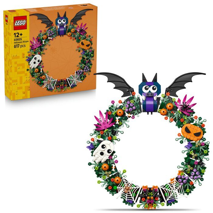 LEGO Halloween Building Set - 40825 - Decorative Wreath, Bats, Pumpkins, and Ghost - Ages 12 and up
