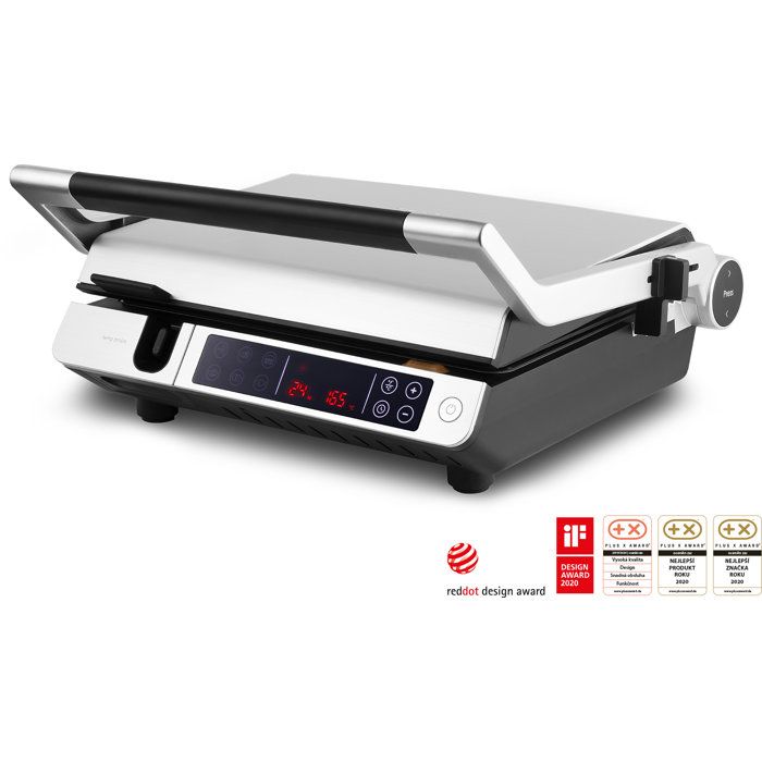 CATLER GR 7010 Smart Contact Grill - Temperature Probe - 6 Touchscreen Programs - Meat - Stainless Steel Grates