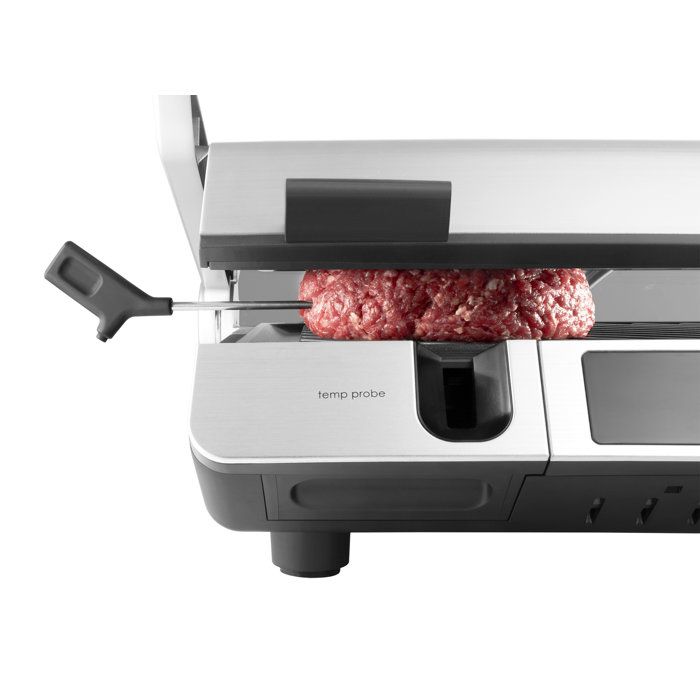 CATLER GR 7010 Smart Contact Grill - Temperature Probe - 6 Touchscreen Programs - Meat - Stainless Steel Grates