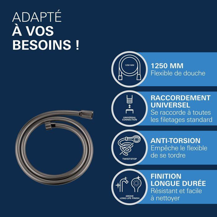 Shower Hose - GROHE - Silverflex TwistStop