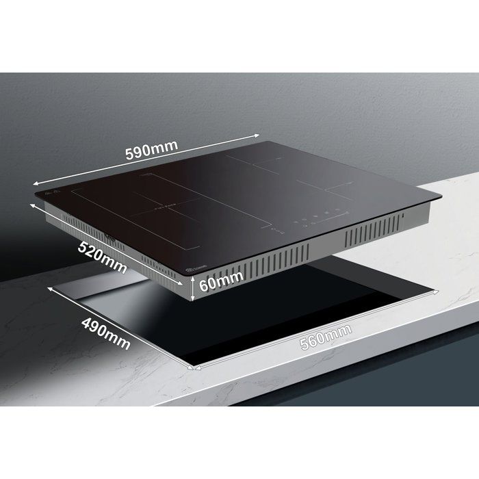 Plaque induction - TRIOMPH - TRCPI4222B - 4 foyers - 60 cm - Flexizone