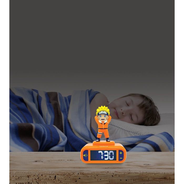 LEXIBOOK - Naruto Alarm Clock and Night Light with Sound Effects