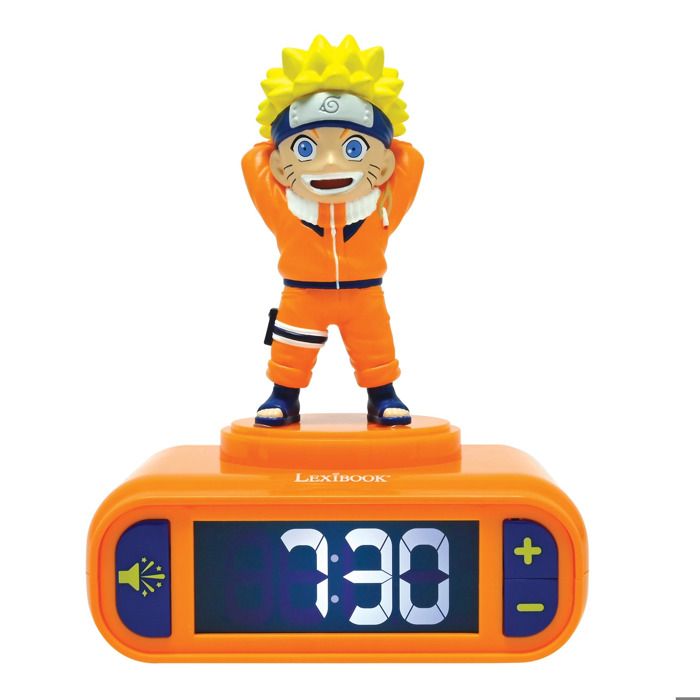 LEXIBOOK - Naruto Alarm Clock and Night Light with Sound Effects