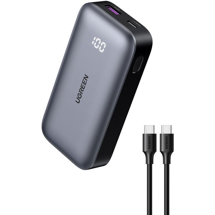 Batterie externe Slim - UGREEN - 10,000 mAh - Gris