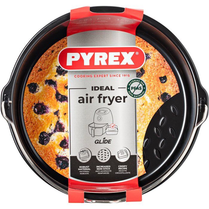 Round dish with handle - PYREX - Glide 20x19 cm - nonstick - air fryer - PFAS-free