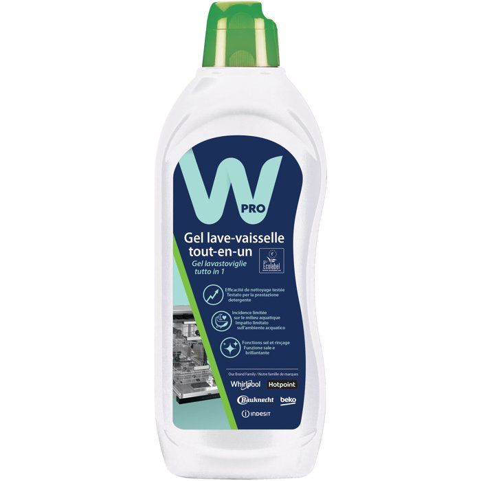 Dishwasher Gel - WPRO - NGE100 - Ecolabel - All-in-One Detergent - 650 ml