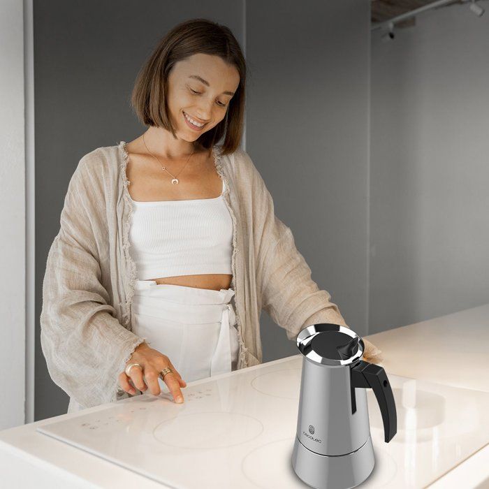 Italian Coffee Maker - CECOTEC - Piccolina 900 - 10 cups - 450 ml - Induction-compatible