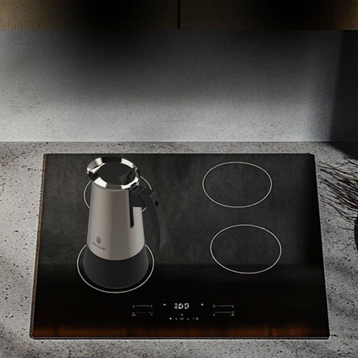 Italian Coffee Maker - CECOTEC - Piccolina 600 Gold - 6 cups - 300 ml - Induction-compatible